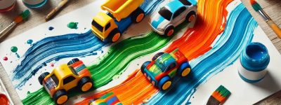 Ζωγραφική με χρώμα χωρίς πινέλα, με απλά υλικά