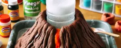 Ένα ηφαίστειο κατασκευή -πείραμα για παιδια